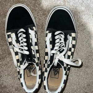 Vans Black and White Checkerboard Shoes